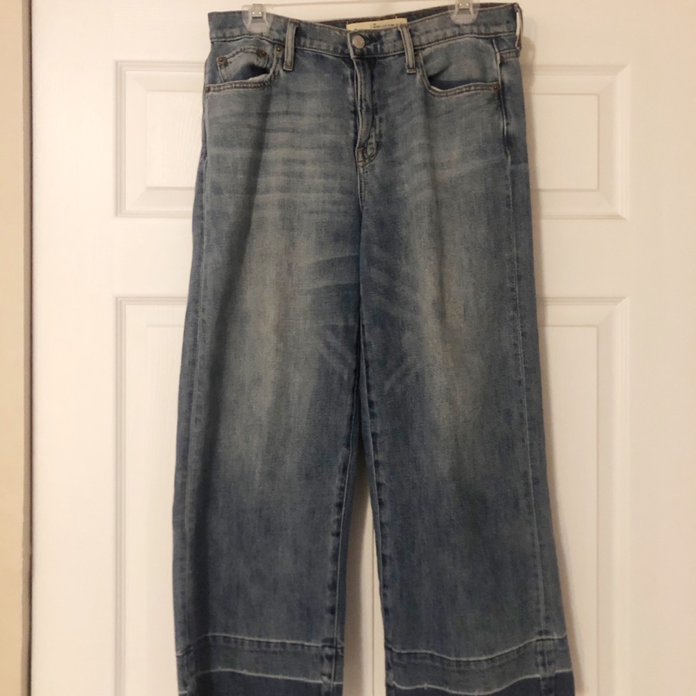 High rise wide leg jeans